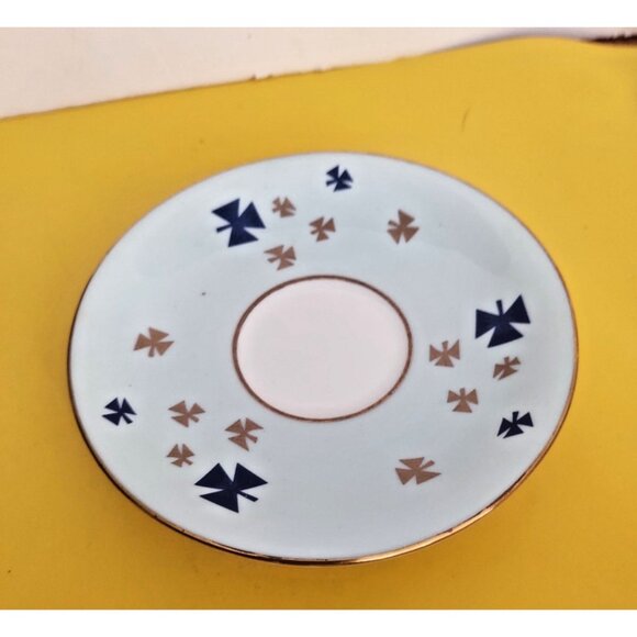 Vintage Aynsley Girl Guides Teacup and Saucer Blue and Gold Made in England - Picture 7 of 12